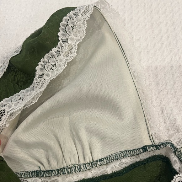 Inspired Hearts Green Y2K Classic Fairy Floral Style Maxi Slip Dress Medium FLAW - Picture 15 of 16